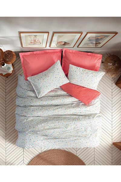 doremodam Petite Double Duvet Cover Set Messy Coral - 409682 -1453