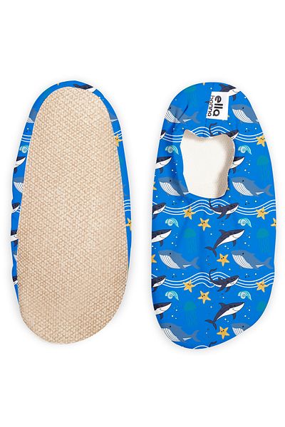 Ella Bonna Non-Slip Sole, Unisex Baby, Children's Sea Shoes, Pool Booties, Sharks