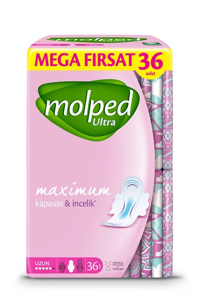 Molped 36 Pack Mega Anatomical Pad Long