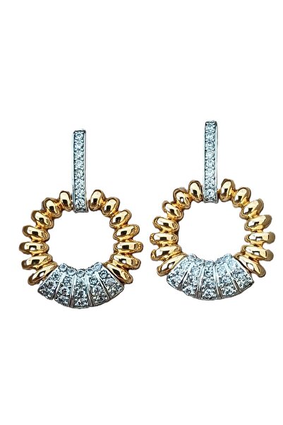 BEBİ BİJUTERİ حلق دائري متدلي بحجر الزركون