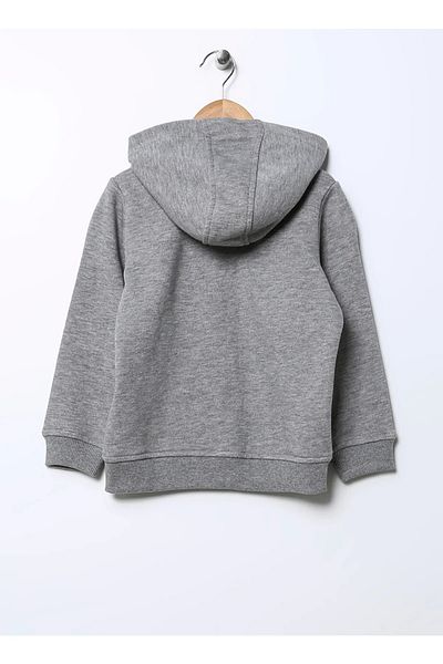U.S. Polo Assn. Children's Sweatshirt - Gray Melange with Capuze
