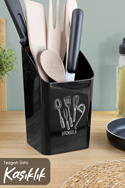Meleni Home Tezgah Üstü Kaşıklık - Mutfak Organizer Düzenleyici Kepçelik Kaşı...