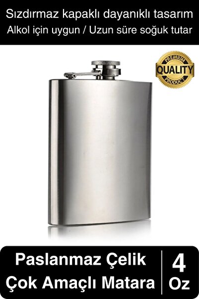 Svein Limited Edition Sızdırmaz Paslanmaz Çelik 4 Oz Sıvı İçecek Kamp Cep Su ...