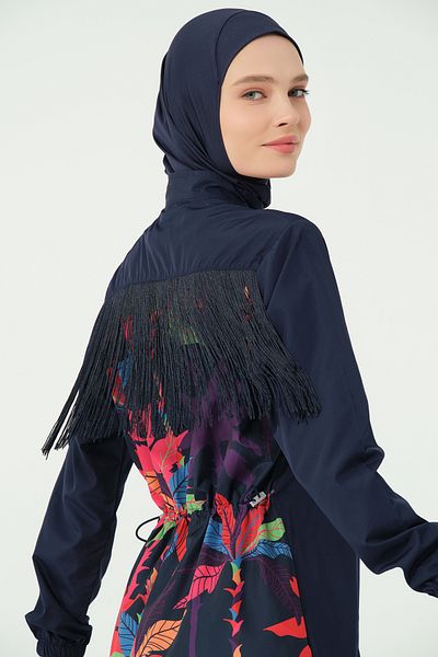 ALFASA Hijab Swimsuit with Tassel Decoration on the Back