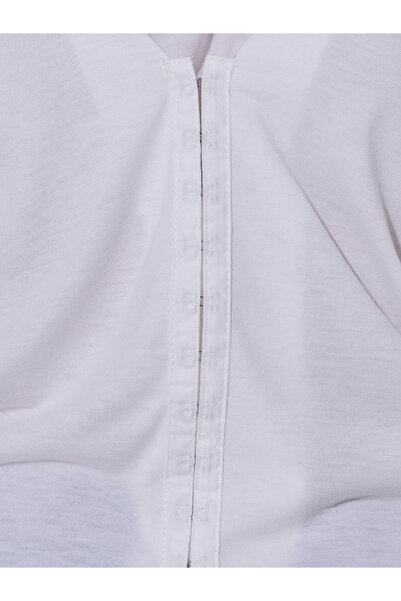 Take Two By Styli Solid Round Neck Hook and Eye Detail T-Shirt