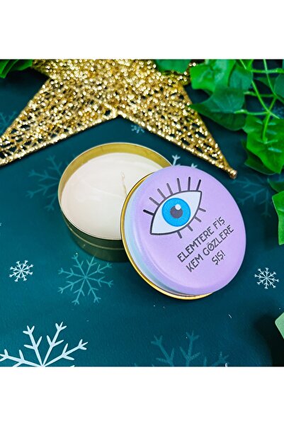 Gift Moda Nazar Göz Tasarımlı Kokulu Teneke Mum