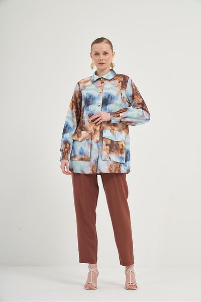 FTZ WOMEN Γυναικείο καπέλο με σχέδιο Indigo 31070