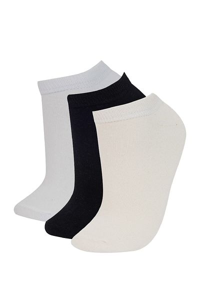 DeFacto New Season Women's 3-Piece Cotton Booties Socks