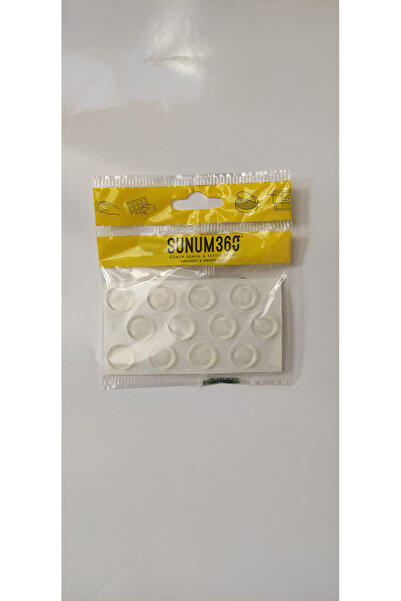 Sunum360 Yapışkanlı Silikon Cam Kesme Tahtası Ayağı 18 Mm