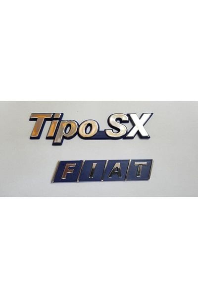Fiat مجموعة حروف الأمتعة الخلفية المتوافقة مع Tipo مكونة من قطعتين - Tipo SX Arma