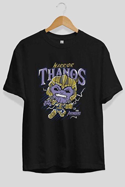 weywot Tricou unisex negru cu imprimeu Thanos Warrior