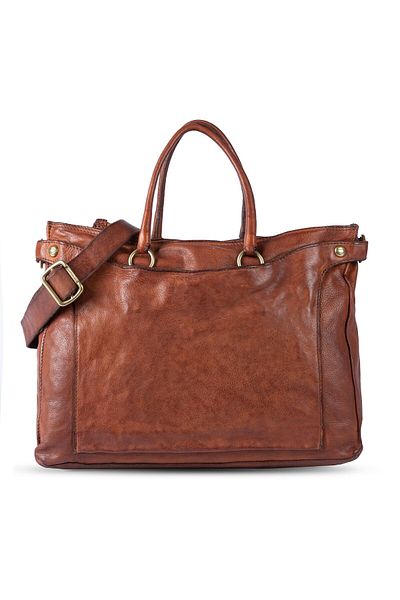 Campomaggi Mogano Handtasche Leder 33 cm