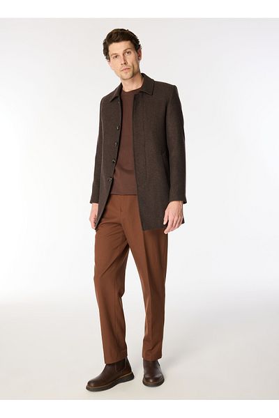 ALTINYILDIZ CLASSICS Altınyıldız Classics Brown Men's Overcoat Ace 052510020 _Palto