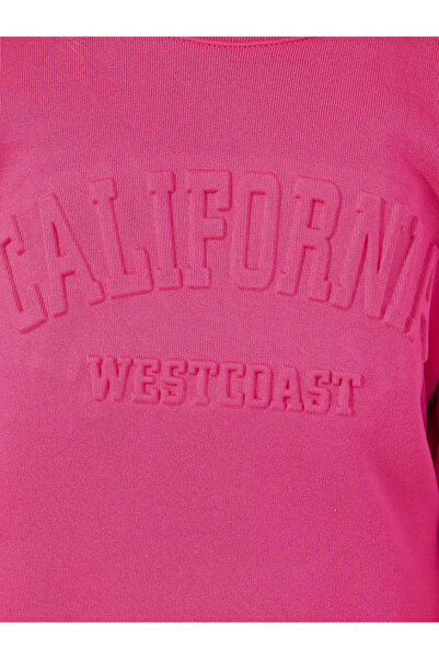 Styli Embossed Slogan Print Round Neck Sweatshirt & Joggers Set