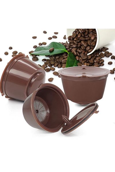 SONREYON 3 Refillable Dolce Coffee Capsules (Can Be Washed and Reused.)