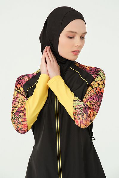 ALFASA Hijab Swimsuit with Raglan Sleeve Detail