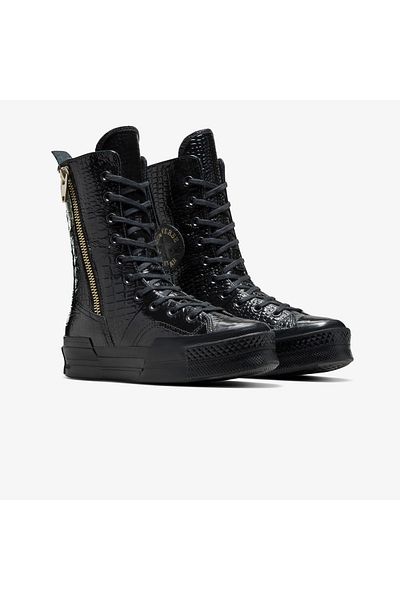 converse Chuck 70 Plus Xhi Unisex Μαύρο Δερμάτινο Sneaker