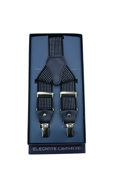 Elegante Cravatte Луксозни гащеризони с тиранти в тъмносин цвят на бели точки