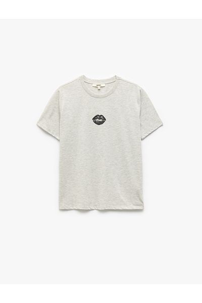 Koton Tricou imprimat cu mânecă scurtă cu decolteu