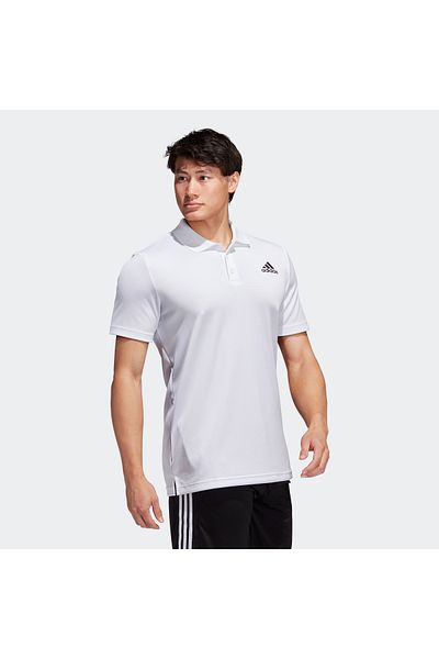adidas Designed To Move 3 S Men's White Polo T-Shirt (GL0484)