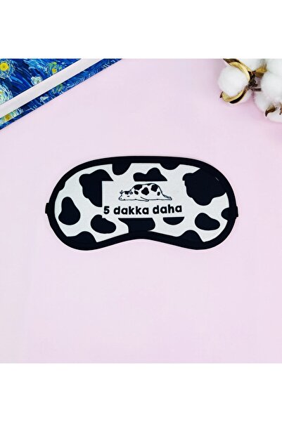 Gift Moda İnek 5 Dakka Daha Tasarımlı Uyku Bandı