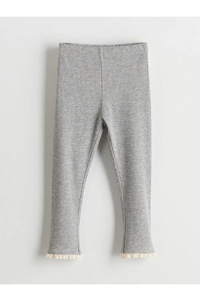 LC Waikiki Lcw Kids Anthracite Elastic Waist Camisole Girls Leggings 2 Pcs
