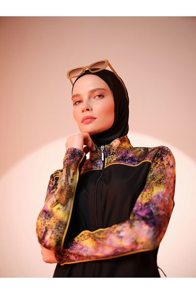 ALFASA Μαγιό Hijab διακοσμημένο με πούπουλα Trop