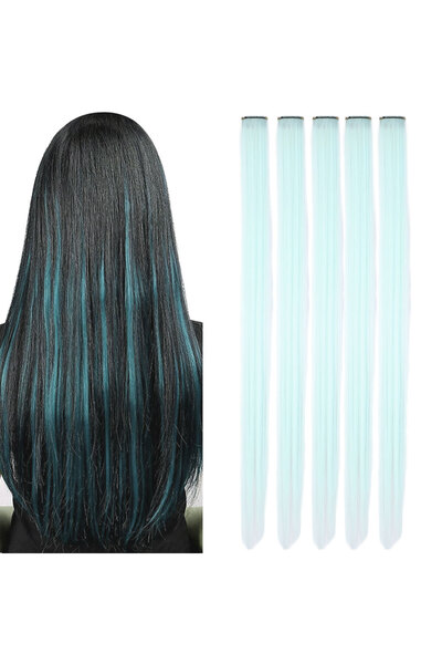 Mina Peruk Snap sintetic colorat - 5 bucăți - D15