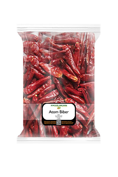 Zencefil Organik Atom Biber 100 gr Çok Acı Biber Kurusu Cin Biberi Kurusu Kurutulmuş Cin Biber