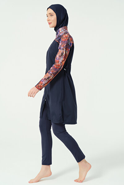 ALFASA Trop Bristle Bias Decorated Hijab Swimsuit