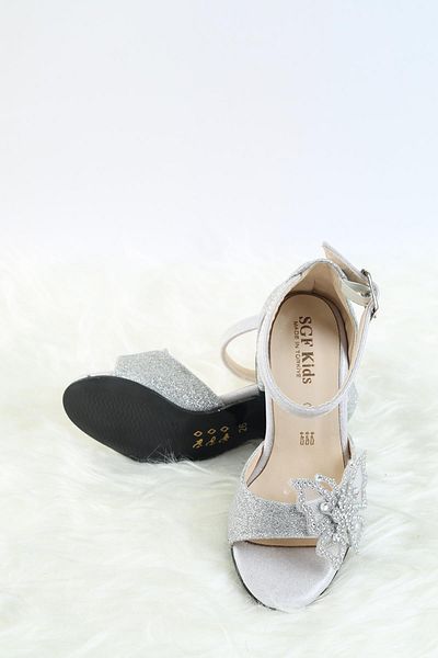 Moda Lime Pantofi pentru fete cu toc Pantofi de nunta Pantofi de seara pentru fete Rochie de seara cu fundita fluture