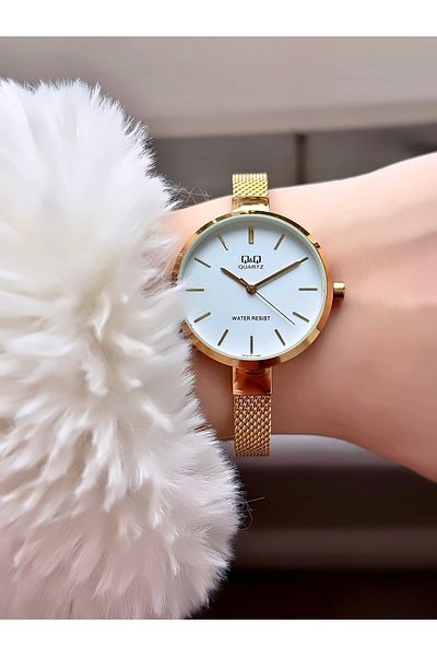 Q&Q Women's Wicker Cord Wristwatch