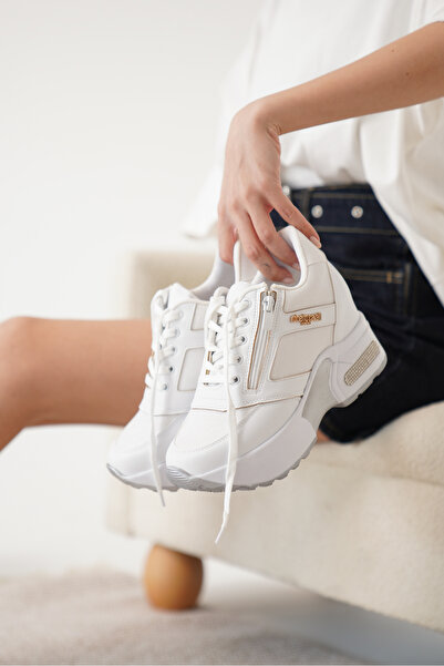Cananın Pabuçları Mdn 1508 Hidden Heel Sports Shoes with Zipper Detail