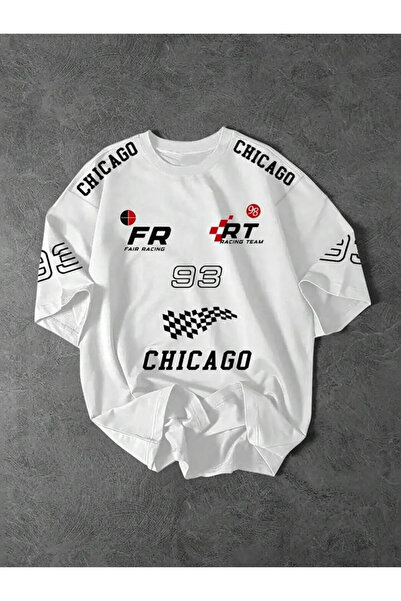 MANCY Unisex Plus Size Fair Racing Oversize 100% Cotton T-Shirt