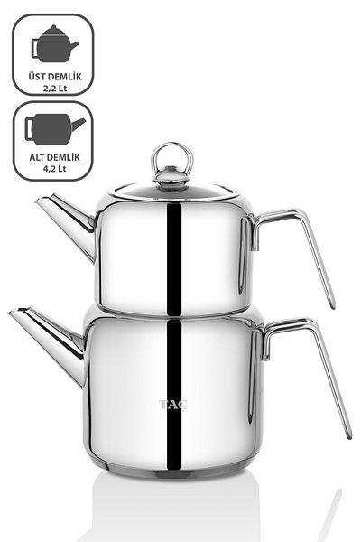 Taç Hera Jumbo Teapot Set - Upper Teapot 2.20 L, Lower Teapot 4.20 L