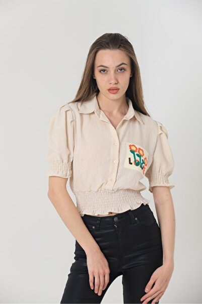 VERYMODA Cămașă brodată cu pietre |   VMD2482