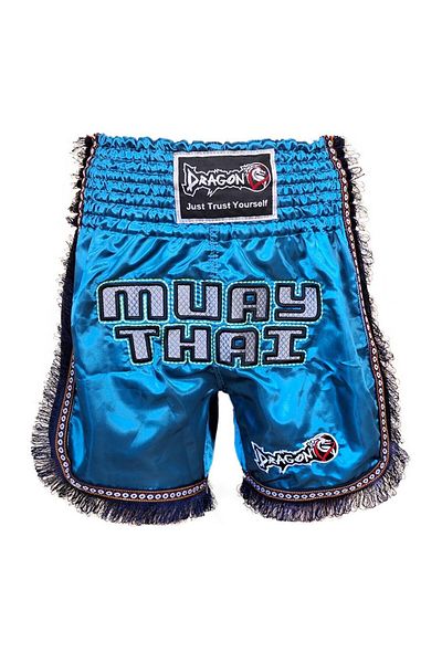 Dragondo Mt3020 Apache Muaythai Shorts with Turquoise Tassels