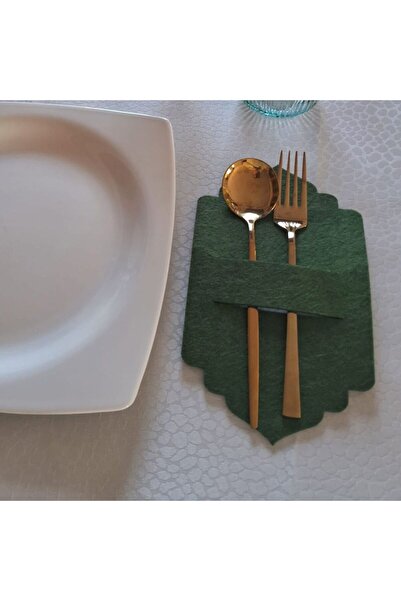 dilekolay Çatal Bıçak Kılıfı - Amerikan Servis - İftar Sofrası Süsleme - Ramazan Motifleri - 6 Parça
