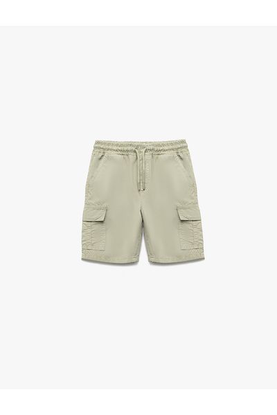 Koton Pantaloni scurți de parașută de bază din bumbac, cu șireturi în talie și buzunare