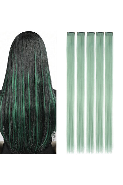 Mina Peruk Snap sintetic colorat - 5 bucăți - D07