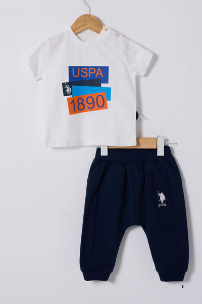 U.S. Polo Assn. يو اس بولو اسن. بدلة بيضاء للرجال USB2278