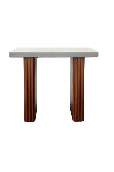 Danube Home Zenith End Table L60xW40xH50cm - Grey / Walnut