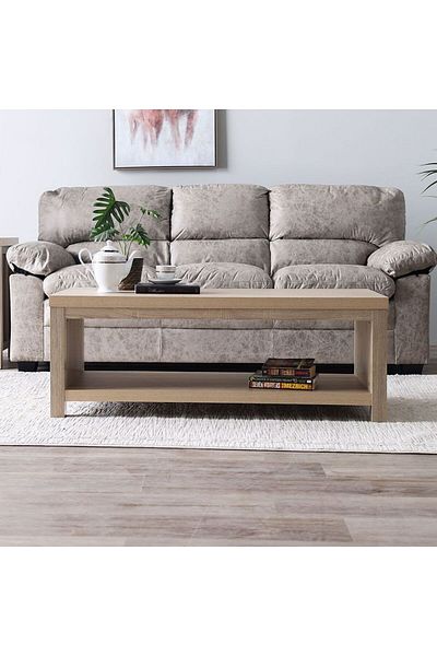 Danube Home Verano Coffee Table  L120xW49.5xH44.5cm - White Oak
