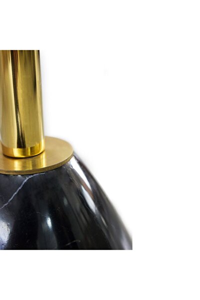 Danube Home Dobler Round Side Table  L40xW40xH56cm - Gold/Black