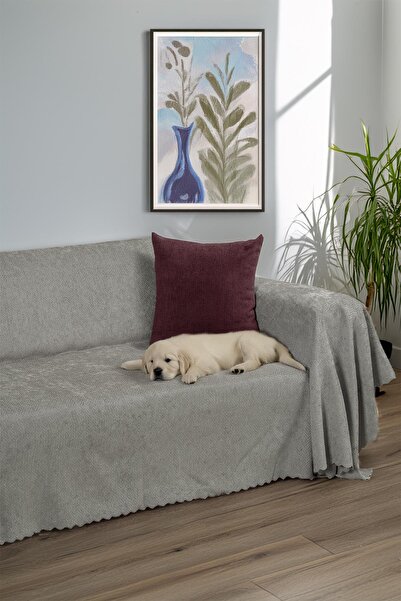 Latuda Home Husa scaun Zenit 175x350 Xlarge Chenille Jacquard Decorativ |   Husa canapea |   Anti-alunecare, argintiu