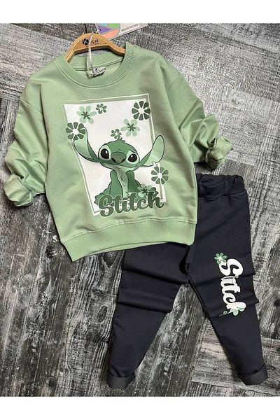 EQRU Stitch Printed Girl's Tights Long Sleeve Two Thread Suit