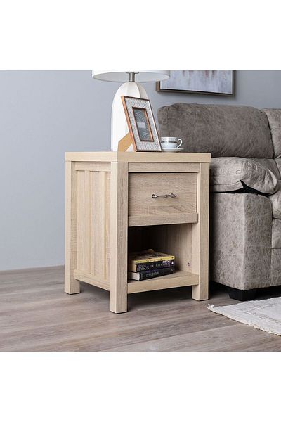 Danube Home Verano End Table  L48xW45.5xH65cm - White Oak