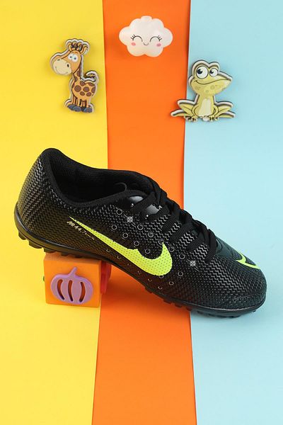 Moda Lime Boys Girls Children Professional Turf Astroturf Field Easy Wear Rubber Sole Football Shoes