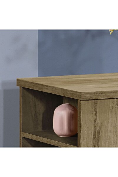 Danube Home Athens Coffee Table W/Open Shelves L90xW46xH43cm - Light Oak