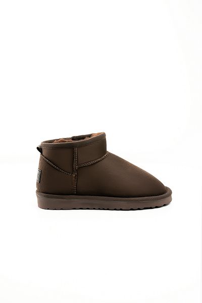 Shupe Παιδικά Κοριτσίστικα Μωρά Καφέ Ultra Mini Suede Μποτάκια με Γούνα Εσωτερικά Χειμερινές Σόλα Μπότες